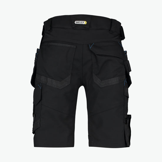 Dassy Trix Holsterzakkenshort met stretch - Zwart Korte Werkbroek Dassy