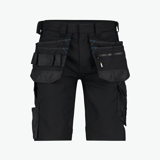 Dassy Trix Holsterzakkenshort met stretch - Zwart Korte Werkbroek Dassy