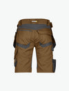 Dassy Trix Holsterzakkenshort met stretch - Leembruin/Antracietgrijs Korte Werkbroek Dassy