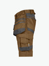 Dassy Trix Holsterzakkenshort met stretch - Leembruin/Antracietgrijs Korte Werkbroek Dassy