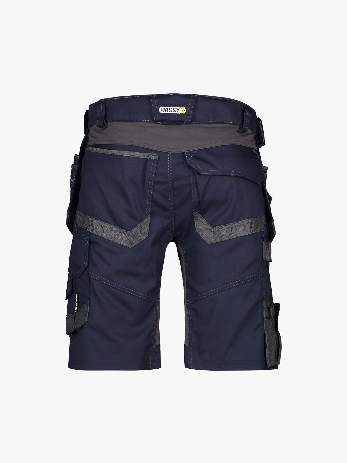 Dassy Trix Holsterzakkenshort met stretch - Nachtblauw/Antracietgrijs Korte Werkbroek Dassy