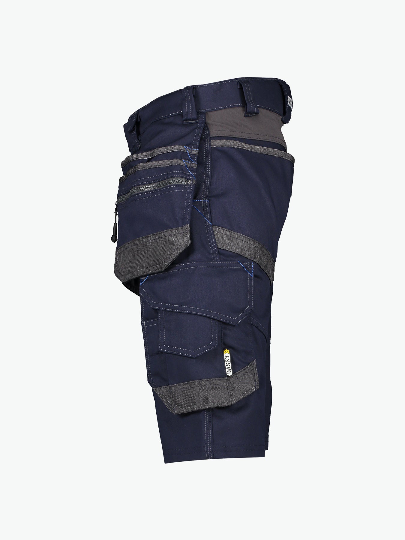 Dassy Trix Holsterzakkenshort met stretch - Nachtblauw/Antracietgrijs Korte Werkbroek Dassy