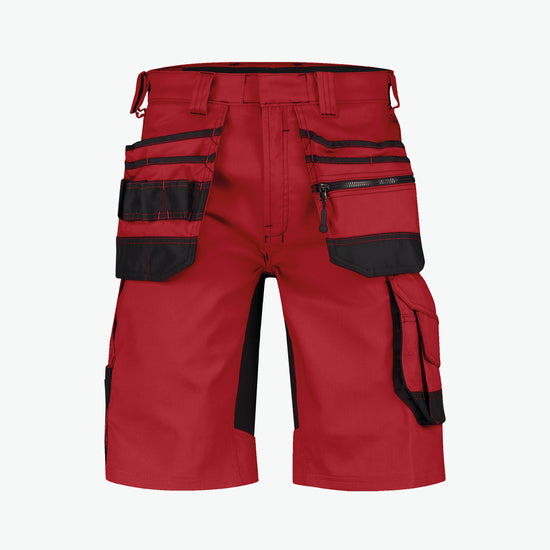 Dassy Trix Holsterzakkenshort met stretch - Rood/Zwart Korte Werkbroek Dassy