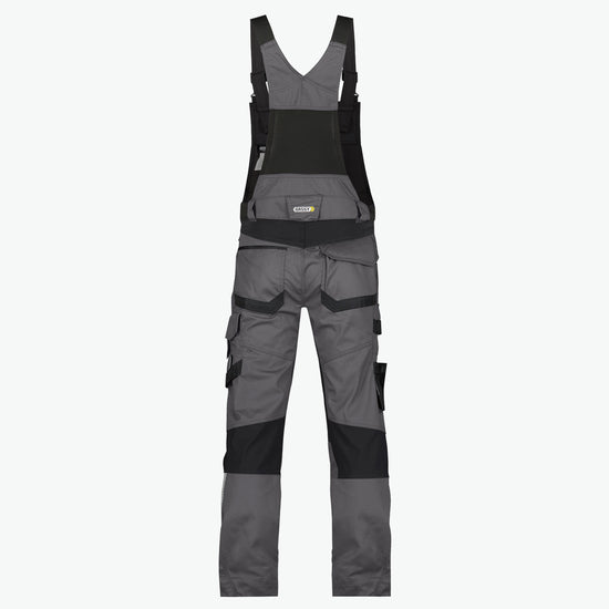 Dassy Tronix Bretelbroek met stretch en kniezakken - Antracietgrijs/Zwart Werkbroek Dassy