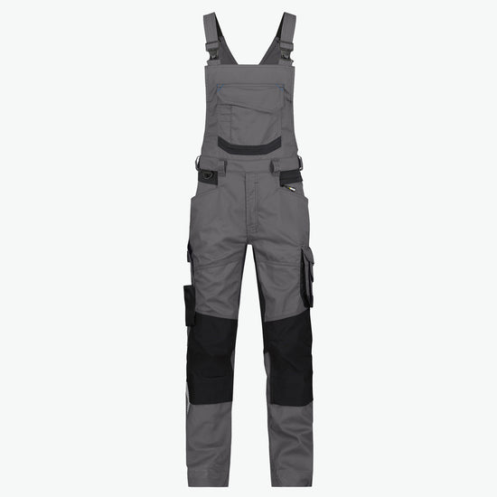 Dassy Tronix Bretelbroek met stretch en kniezakken - Antracietgrijs/Zwart Werkbroek Dassy