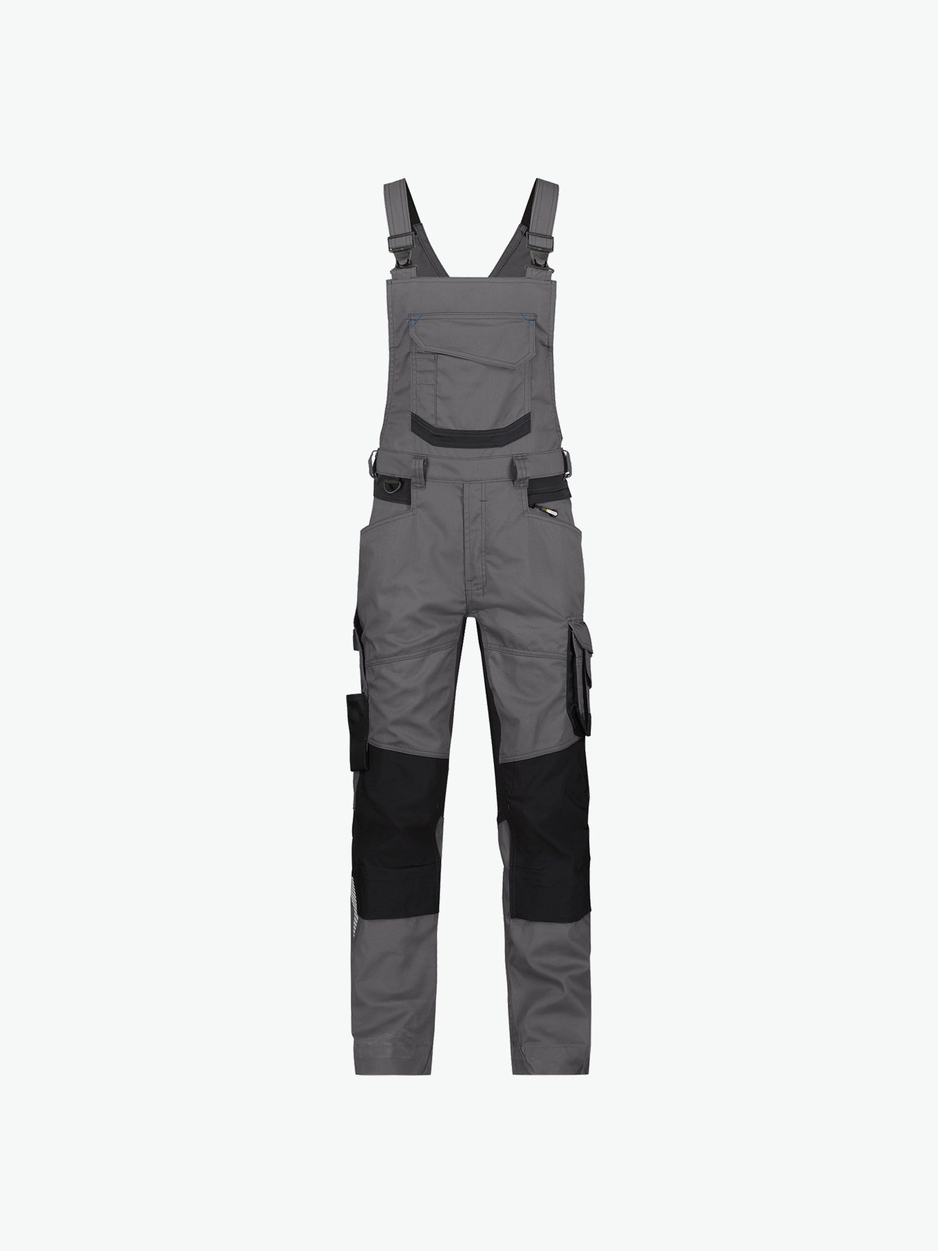 Dassy Tronix Bretelbroek met stretch en kniezakken - Antracietgrijs/Zwart Werkbroek Dassy