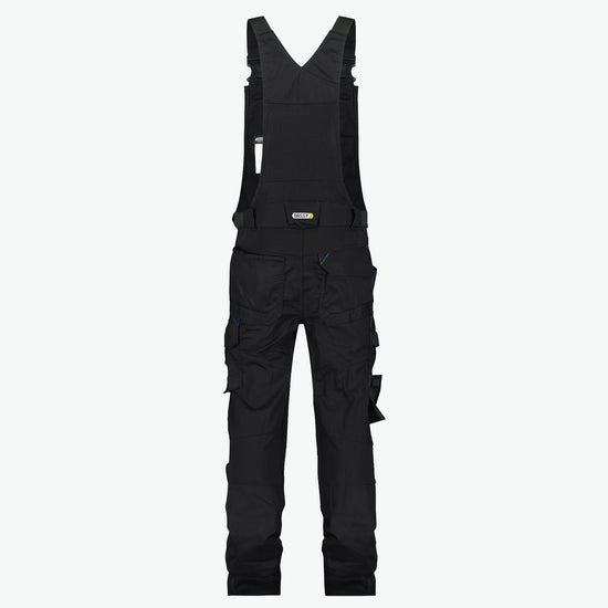 Dassy Tronix Bretelbroek met stretch en kniezakken - Zwart Werkbroek Dassy