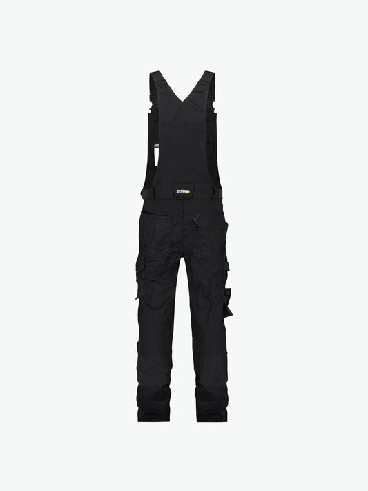 Dassy Tronix Bretelbroek met stretch en kniezakken - Zwart Werkbroek Dassy