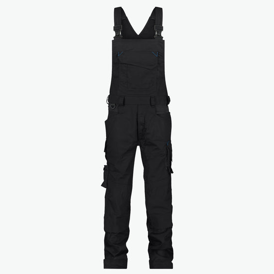 Dassy Tronix Bretelbroek met stretch en kniezakken - Zwart Werkbroek Dassy
