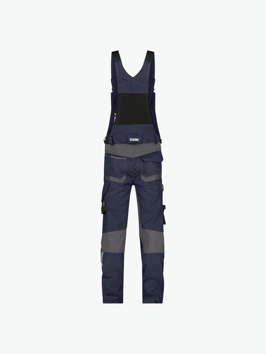 Dassy Tronix Bretelbroek met stretch en kniezakken - Nachtblauw/Antracietgrijs Werkbroek Dassy