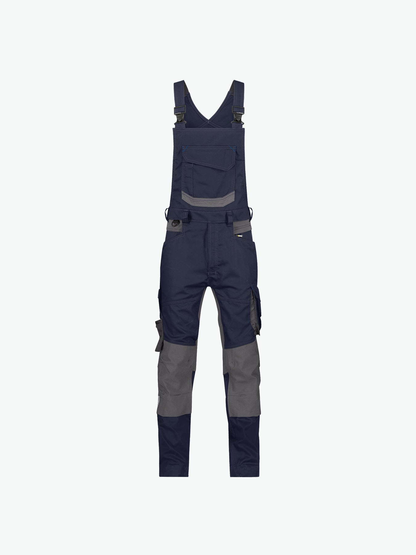 Dassy Tronix Bretelbroek met stretch en kniezakken - Nachtblauw/Antracietgrijs Werkbroek Dassy