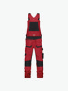 Dassy Tronix Bretelbroek met stretch en kniezakken - Rood/Zwart Werkbroek Dassy