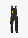 Dassy Ulsan Bretelbroek met stretch en kniezakken - Zwart/Fluogeel Werkbroek Dassy
