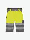 Dassy Venna Hogezichtbaarheidsshort - Cementgrijs/Fluogeel Korte Werkbroek HiVis Dassy