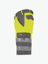 Dassy Venna Hogezichtbaarheidsshort - Cementgrijs/Fluogeel Korte Werkbroek HiVis Dassy