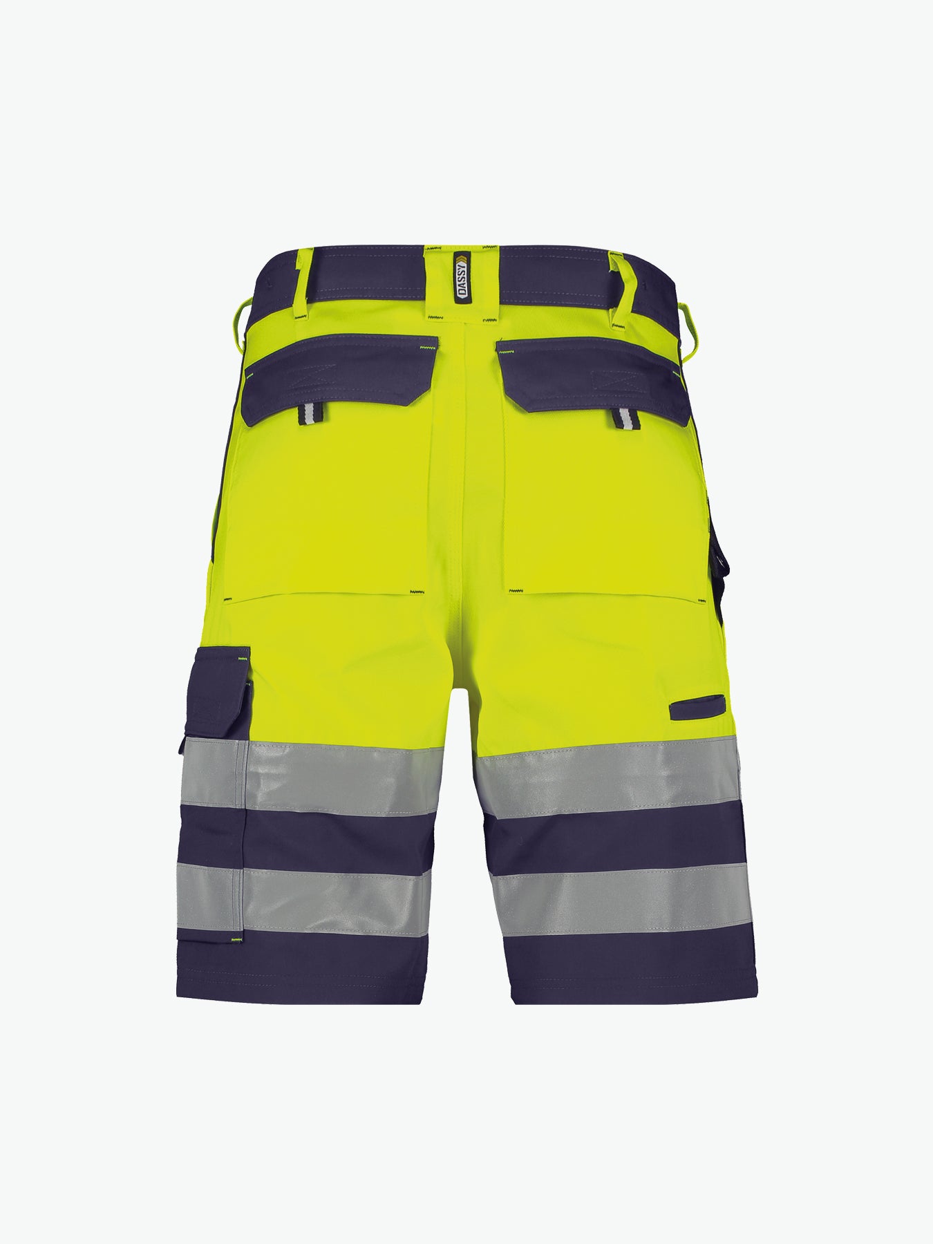 Dassy Venna Hogezichtbaarheidsshort - Marineblauw/Fluogeel Korte Werkbroek HiVis Dassy