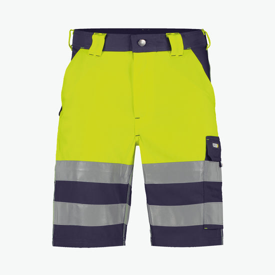 Dassy Venna Hogezichtbaarheidsshort - Marineblauw/Fluogeel Korte Werkbroek HiVis Dassy
