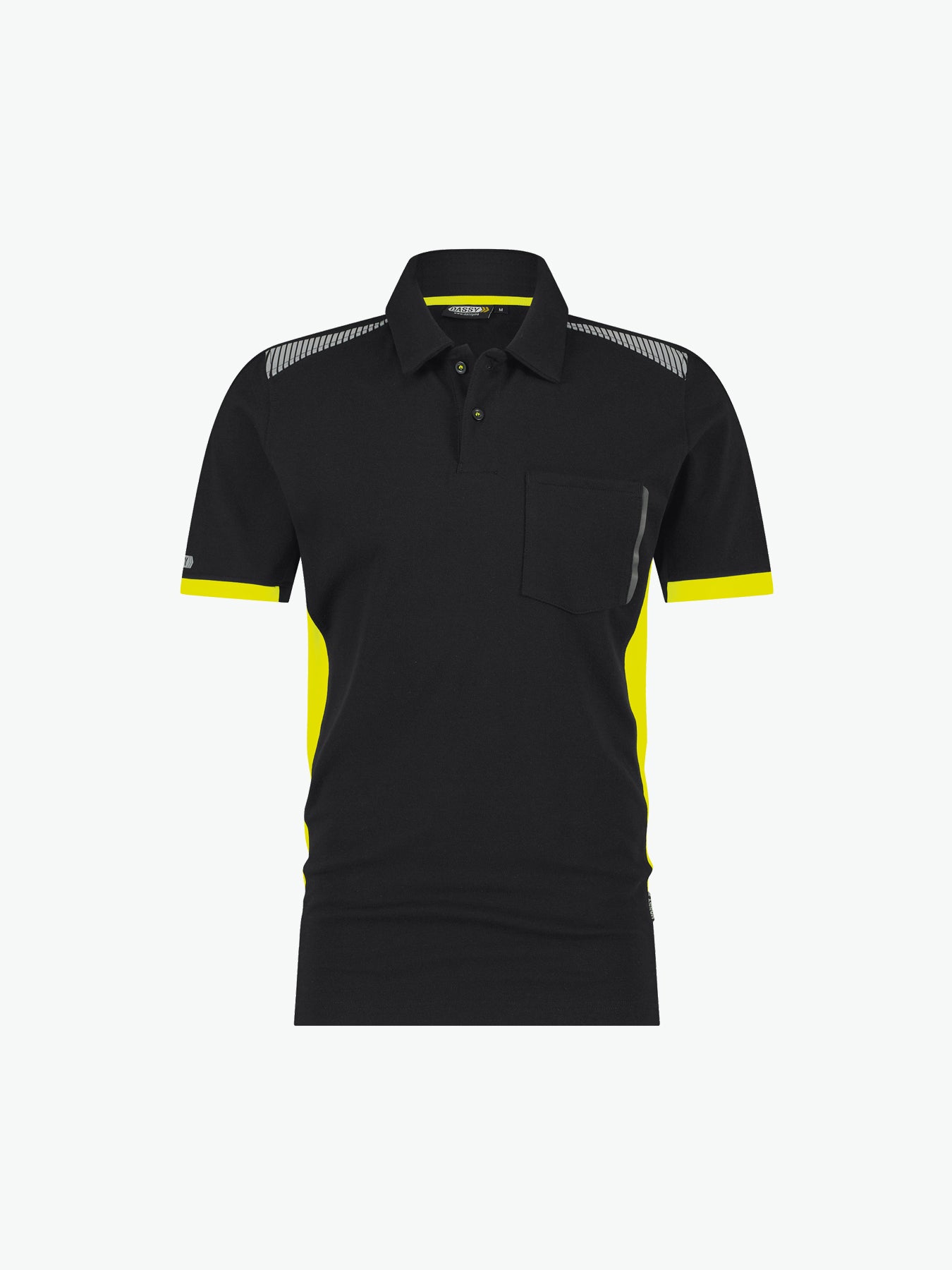Dassy Veracruz Polo - Zwart/Fluogeel Werkpolo Dassy