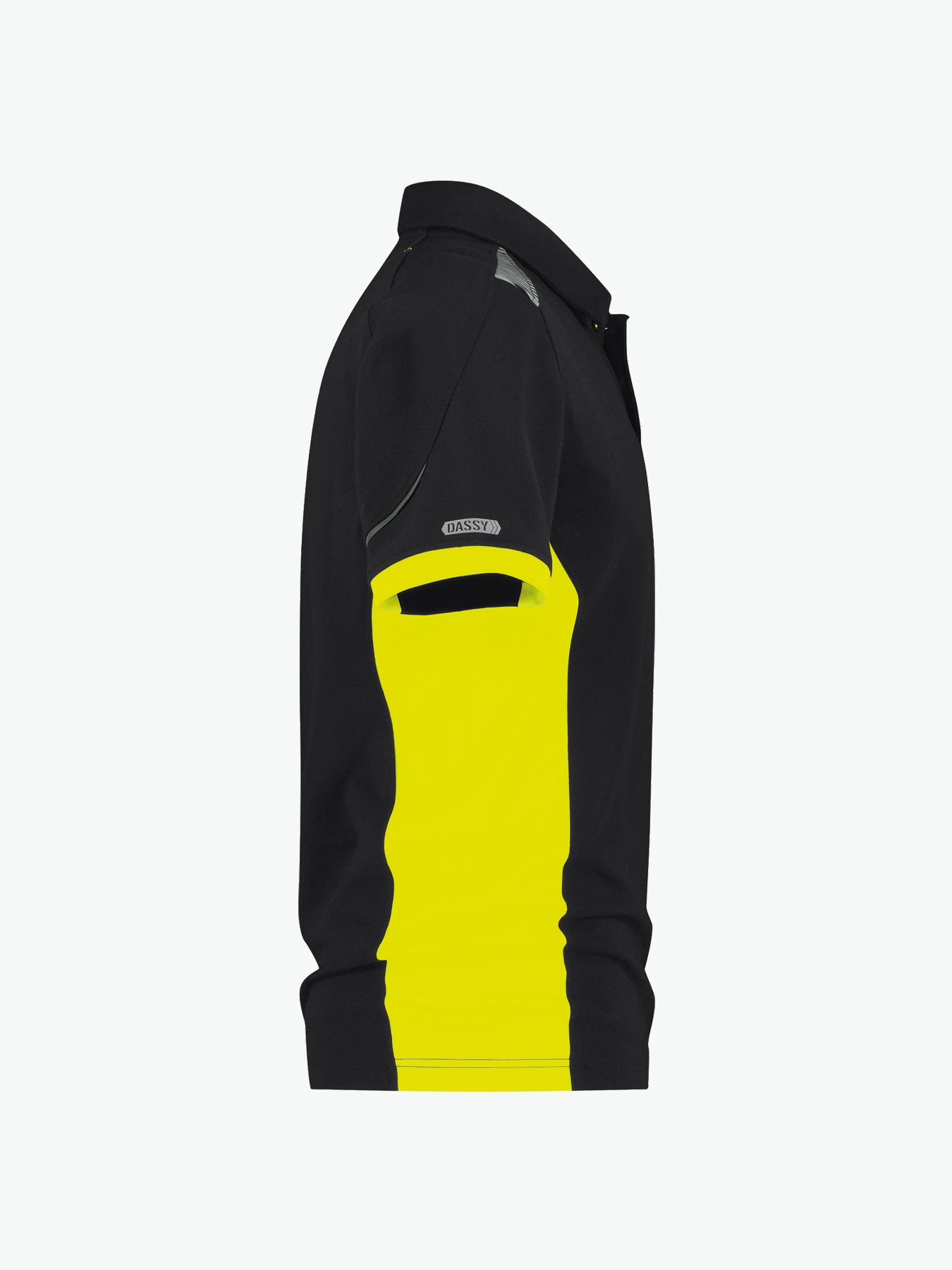 Dassy Veracruz Polo - Zwart/Fluogeel Werkpolo Dassy