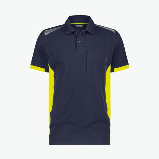 Dassy Veracruz Polo - Nachtblauw/Fluogeel Werkpolo Dassy