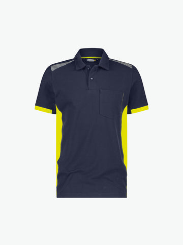 Dassy Veracruz Polo - Nachtblauw/Fluogeel Werkpolo Dassy