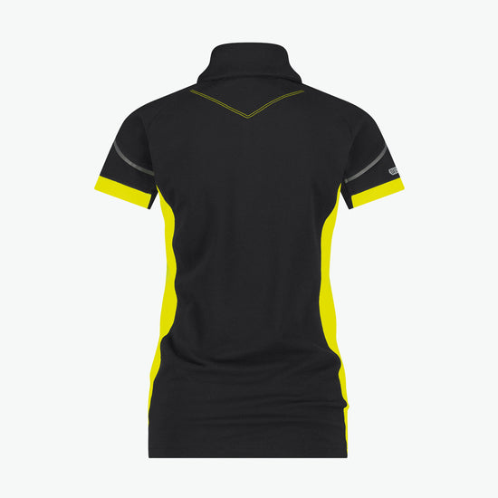Dassy Veracruz Women Polo voor dames - Zwart/Fluogeel Werkpolo Dames Dassy