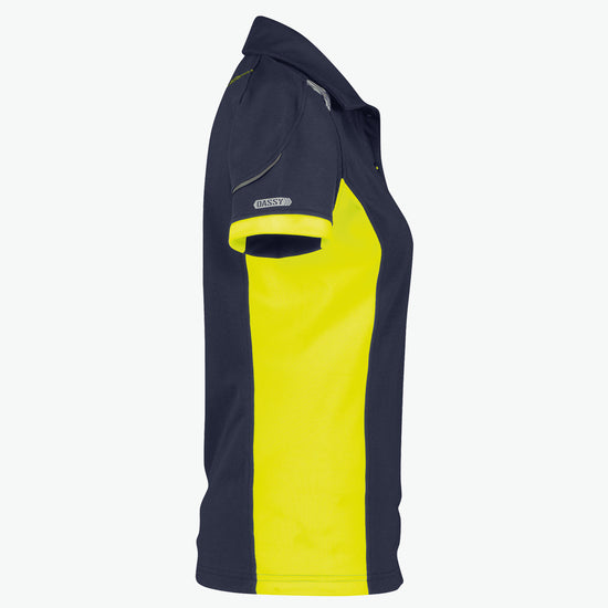 Dassy Veracruz Women Polo voor dames - Nachtblauw/Fluogeel Werkpolo Dames Dassy