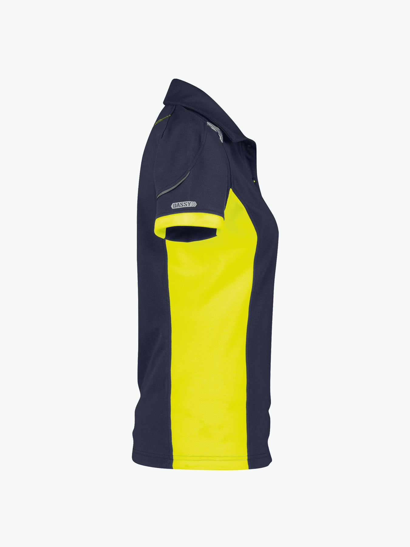 Dassy Veracruz Women Polo voor dames - Nachtblauw/Fluogeel Werkpolo Dames Dassy
