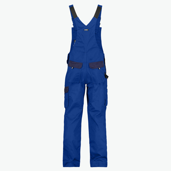 Dassy Versailles Tweekleurige bretelbroek met kniezakken - Korenblauw/Marineblauw Werkbroek Dassy