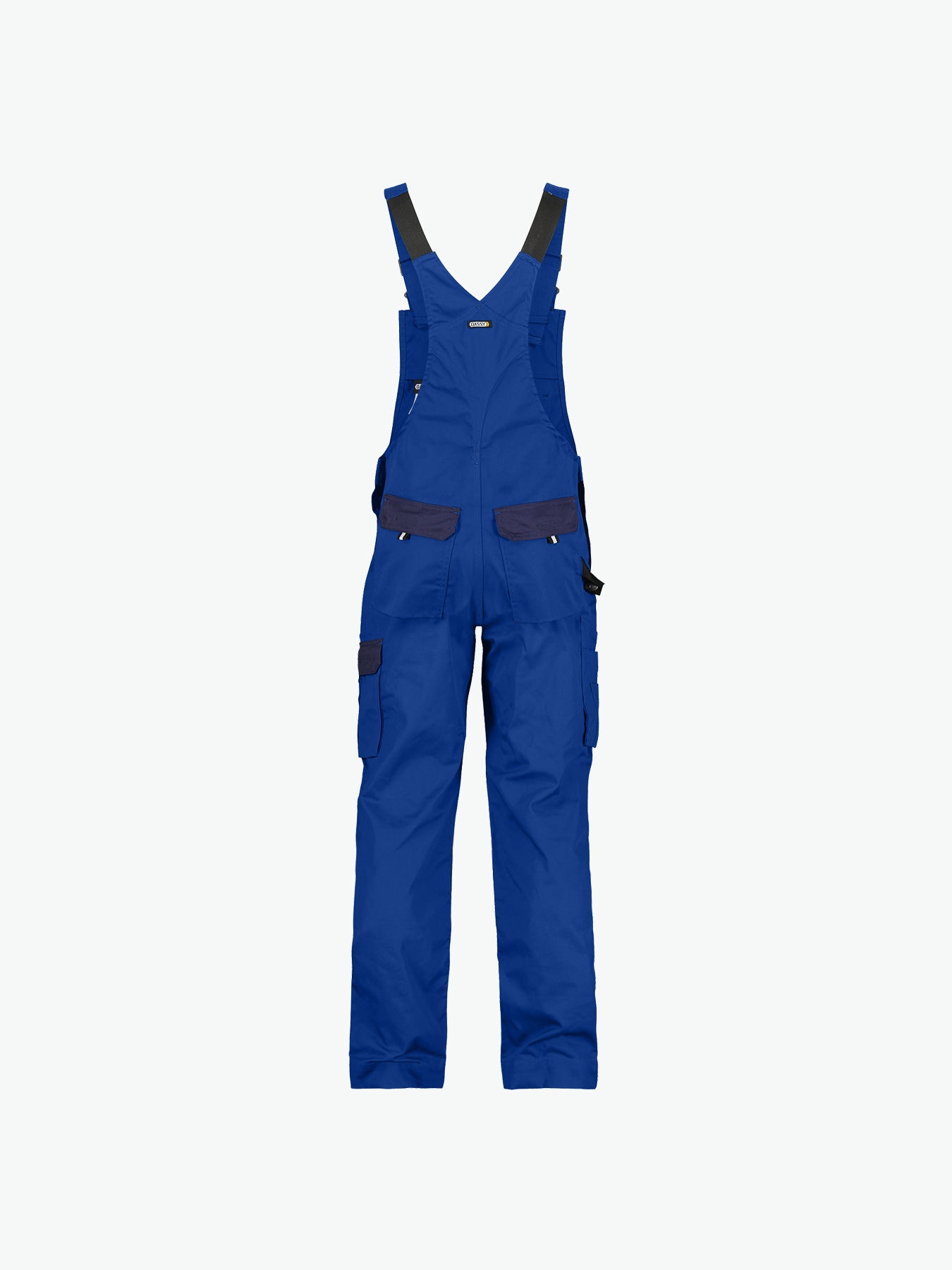 Dassy Versailles Tweekleurige bretelbroek met kniezakken - Korenblauw/Marineblauw Werkbroek Dassy