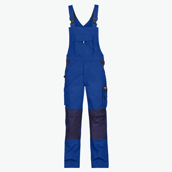 Dassy Versailles Tweekleurige bretelbroek met kniezakken - Korenblauw/Marineblauw Werkbroek Dassy