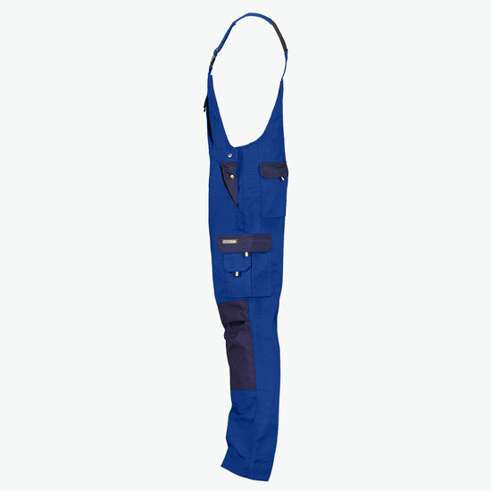Dassy Versailles Tweekleurige bretelbroek met kniezakken - Korenblauw/Marineblauw Werkbroek Dassy