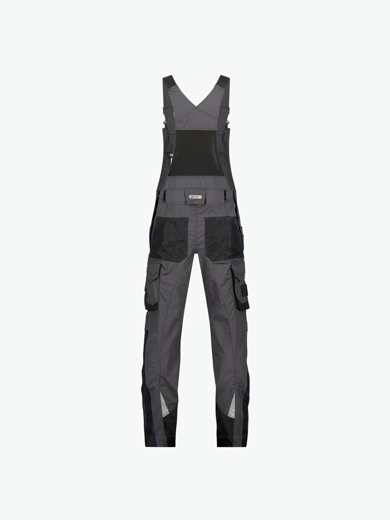 Dassy Voltic Bretelbroek met kniezakken - Antracietgrijs/Zwart Werkbroek Dassy