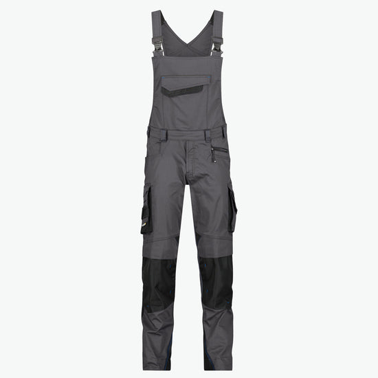 Dassy Voltic Bretelbroek met kniezakken - Antracietgrijs/Zwart Werkbroek Dassy
