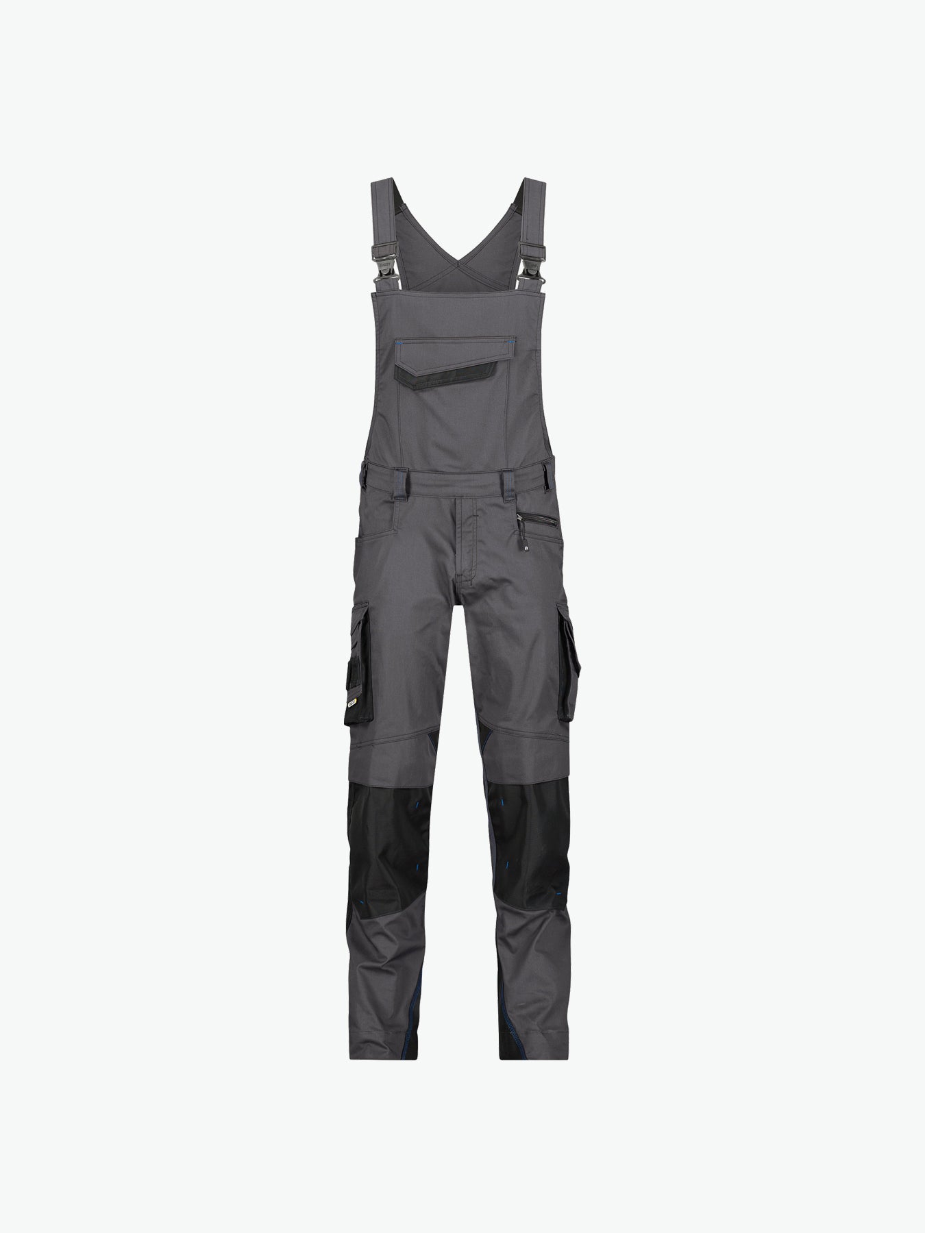 Dassy Voltic Bretelbroek met kniezakken - Antracietgrijs/Zwart Werkbroek Dassy