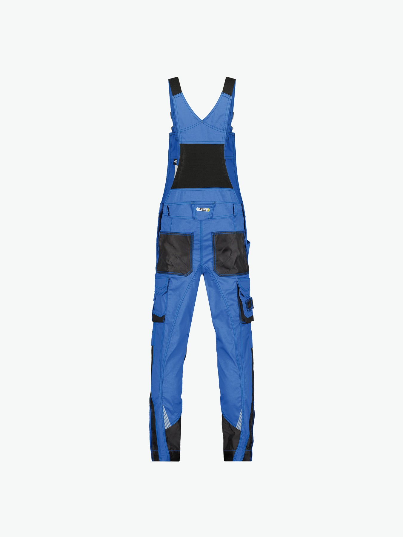 Dassy Voltic Bretelbroek met kniezakken - Azuurblauw/Antracietgrijs Werkbroek Dassy