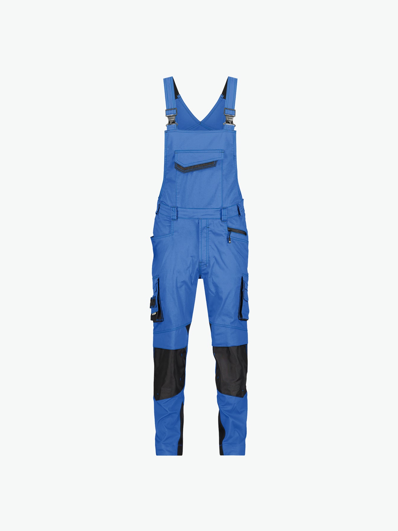 Dassy Voltic Bretelbroek met kniezakken - Azuurblauw/Antracietgrijs Werkbroek Dassy