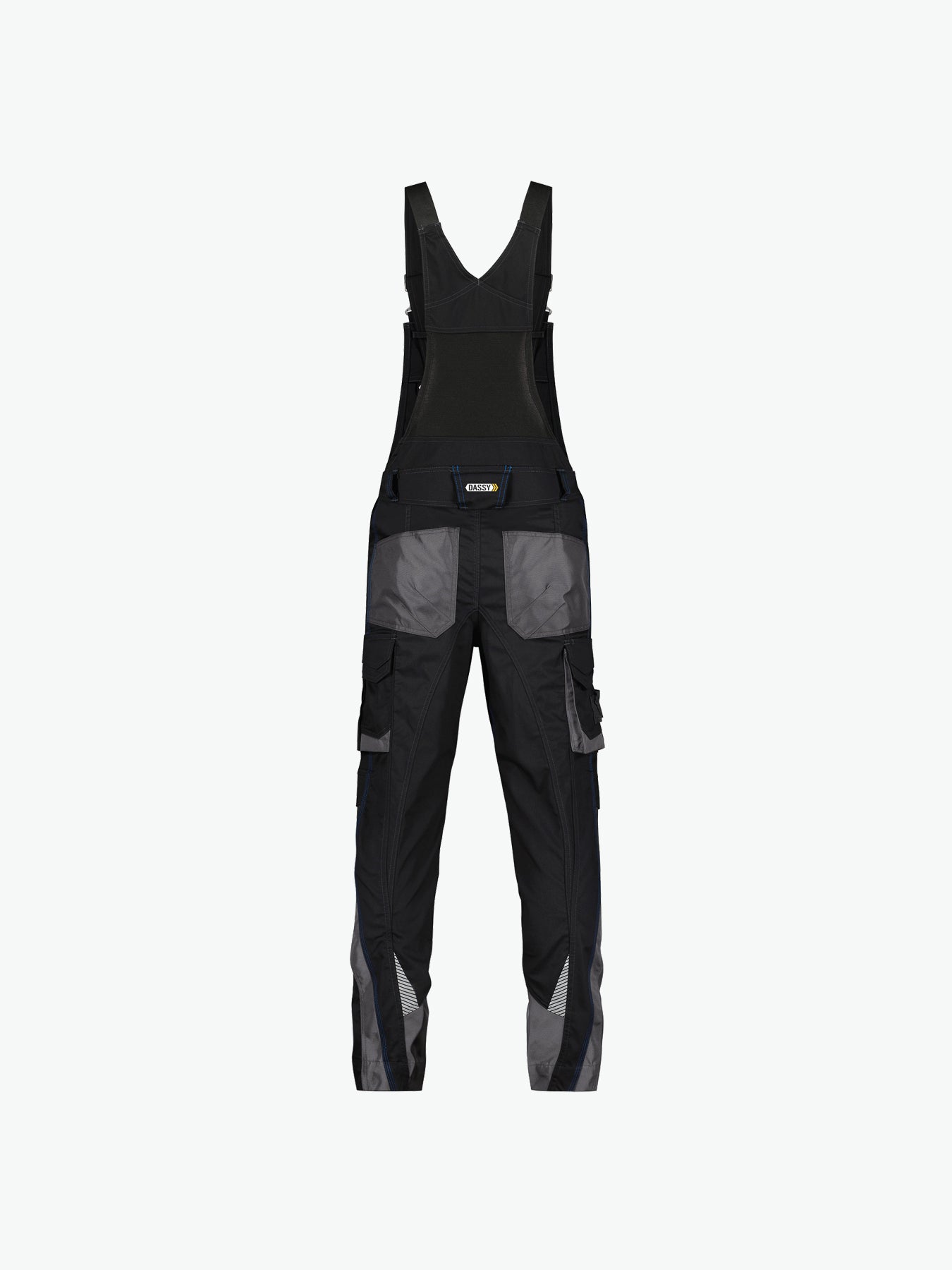 Dassy Voltic Bretelbroek met kniezakken - Zwart/Antracietgrijs Werkbroek Dassy