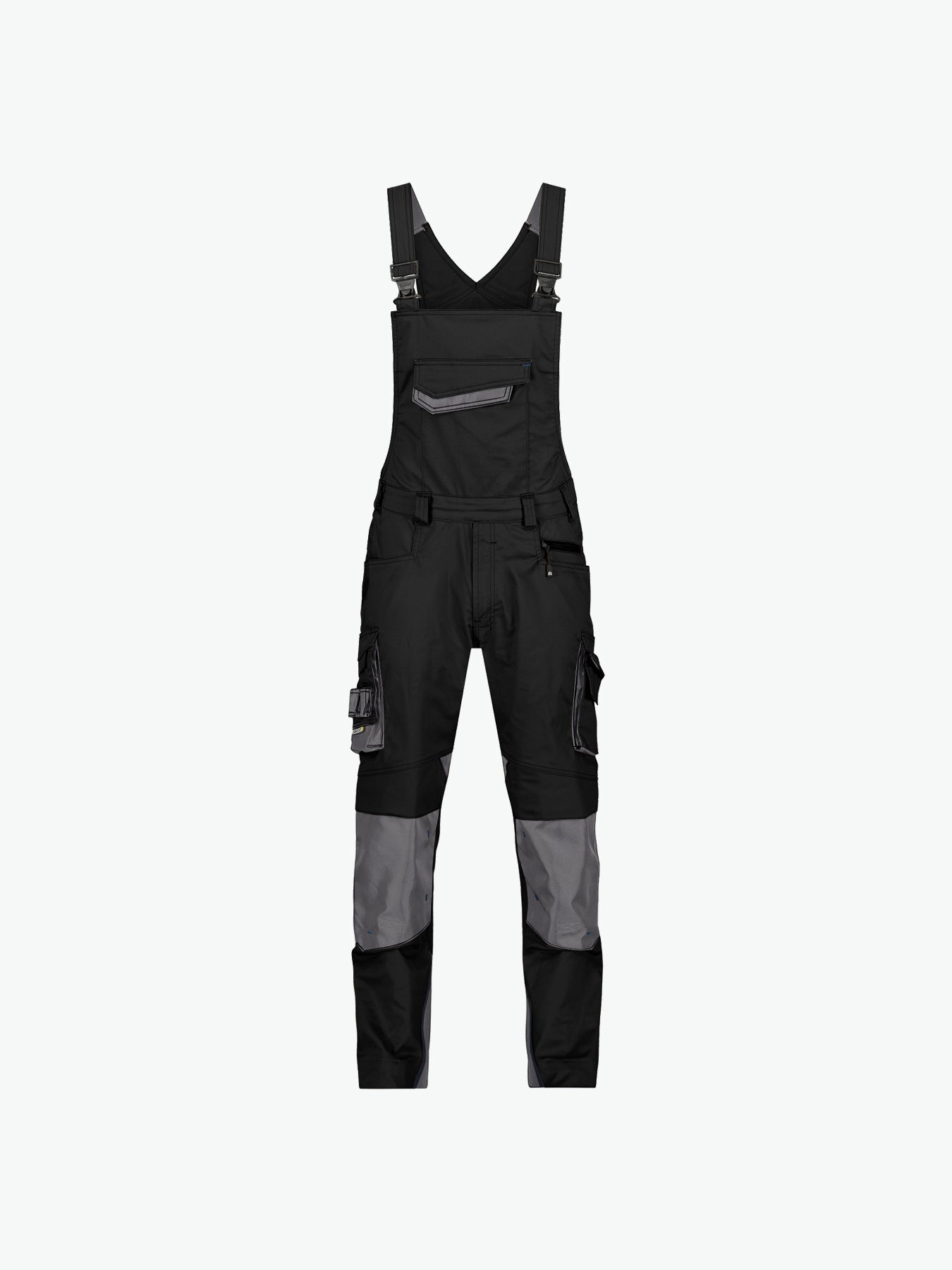 Dassy Voltic Bretelbroek met kniezakken - Zwart/Antracietgrijs Werkbroek Dassy