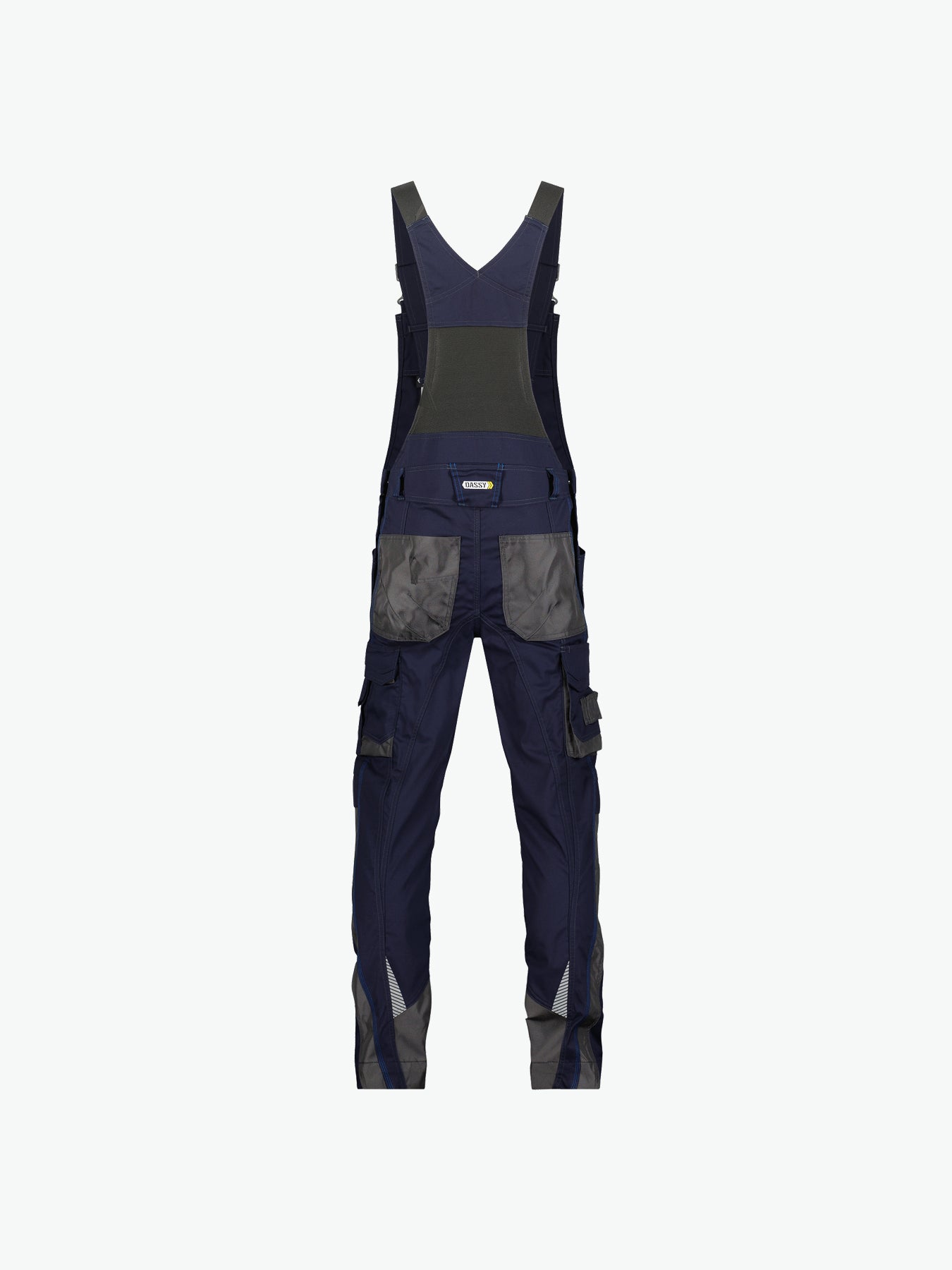Dassy Voltic Bretelbroek met kniezakken - Nachtblauw/Antracietgrijs Werkbroek Dassy