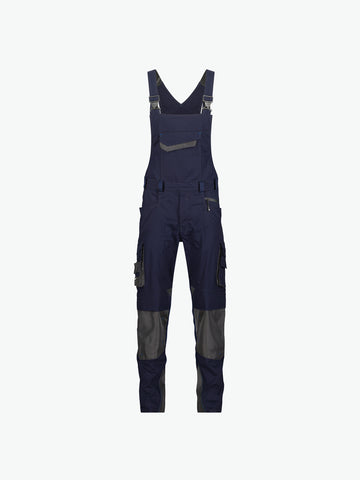 Dassy Voltic Bretelbroek met kniezakken - Nachtblauw/Antracietgrijs Werkbroek Dassy