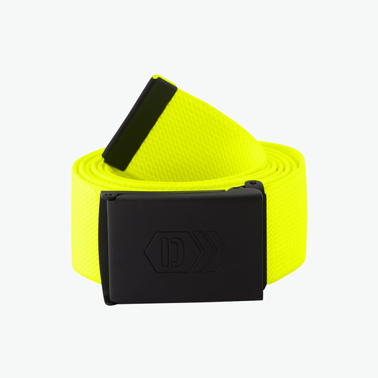 Dassy Xantus Stretchriem met bedrukking - Fluogeel Riem Dassy
