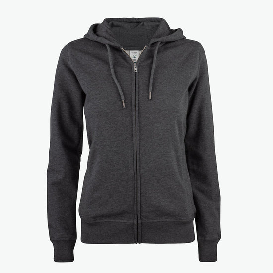 Clique Premium OC Hoody FZ Women - Antraciet Melange Hoodie Clique XS