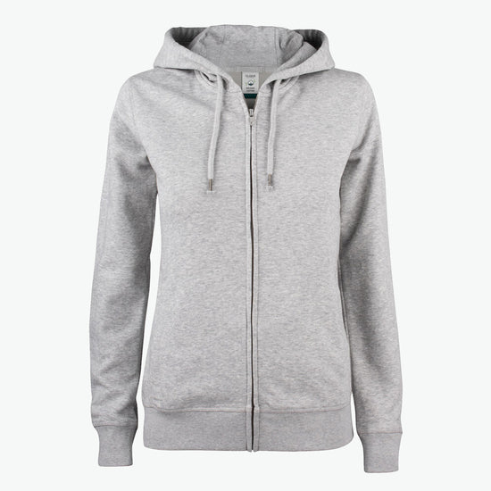 Clique Premium OC Hoody FZ Women - Grijsmelange Hoodie Clique XS