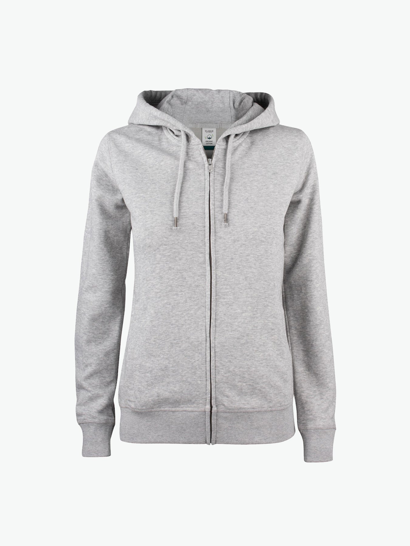 Clique Premium OC Hoody FZ Women - Grijsmelange Hoodie Clique XS