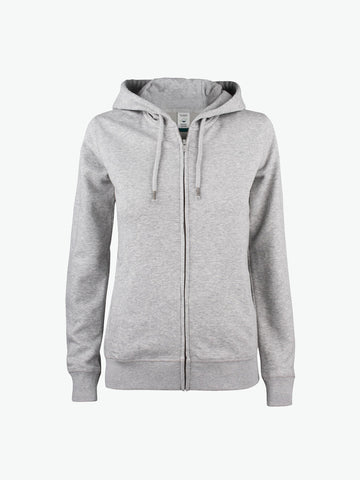 Clique Premium OC Hoody FZ Women - Grijsmelange Hoodie Clique XS