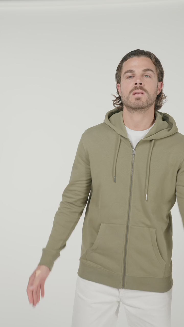 Native Spirit NS402 Sweater rits en capuchon - Black Duurzame Sweater Native Spirit