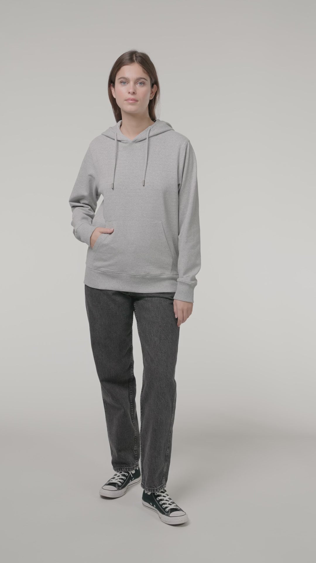 Native Spirit NS411 Hooded sweatshirt - Recycled Oxford Grey Duurzame Hoodie Native Spirit